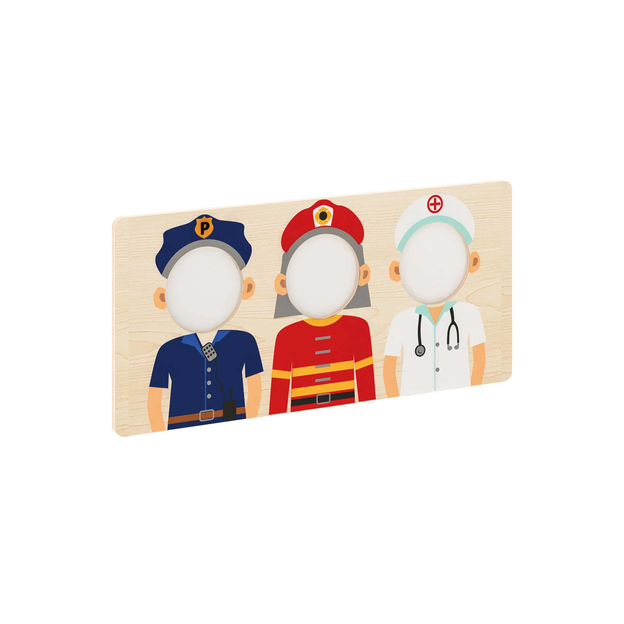 Holzbild, Bedrucktes Holz, Puzzlespielzeug, Uniformen, Drei Figuren