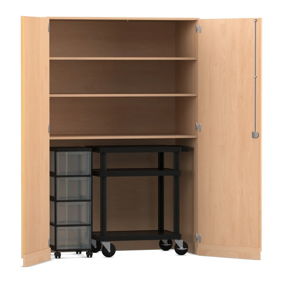 Schrank, Wandschrank, Holzschrank, Schrank mit Rollen, Regalboden