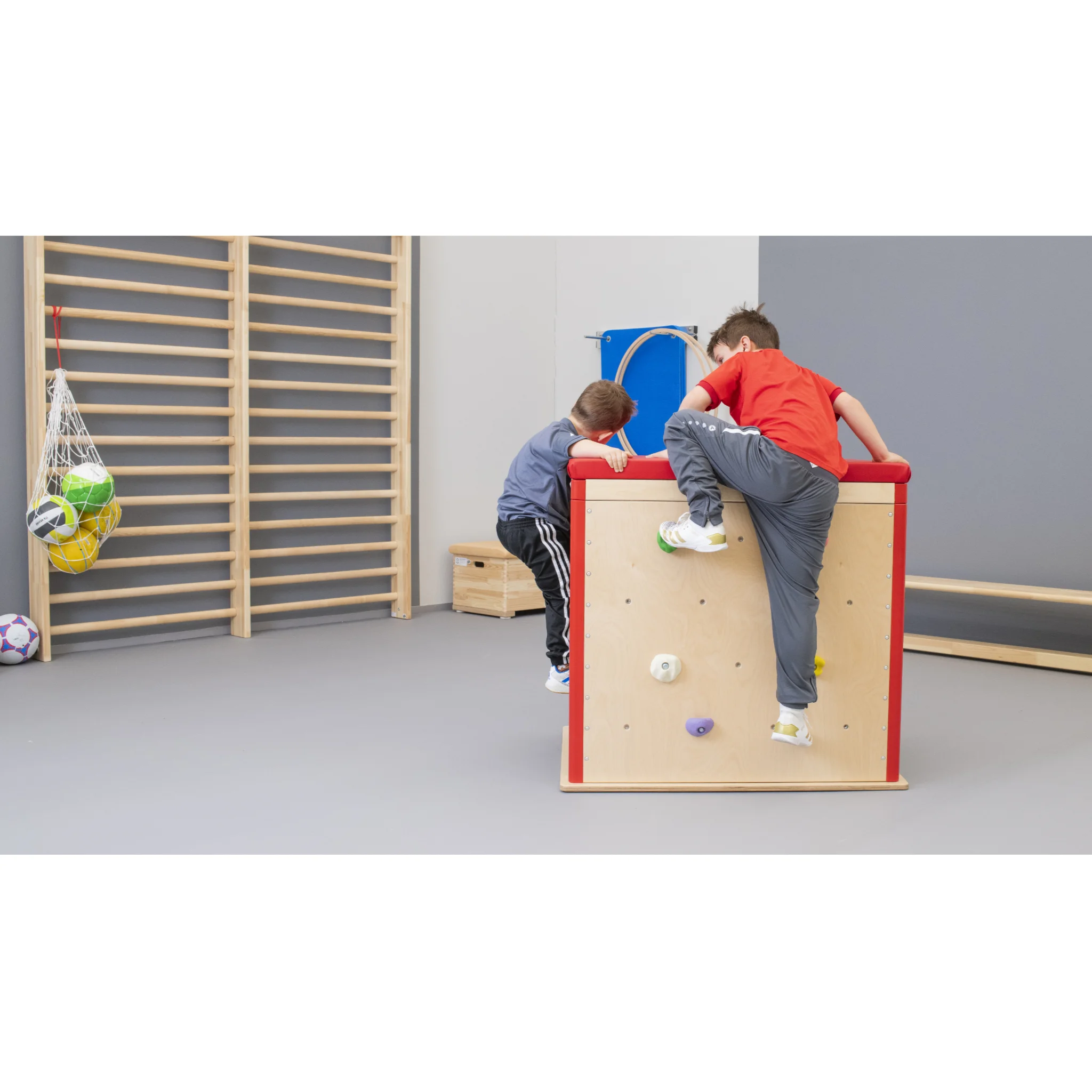 Kletterwand, Kletterturm, Kinderturnen, Spielgerät, Gymnastikwand
