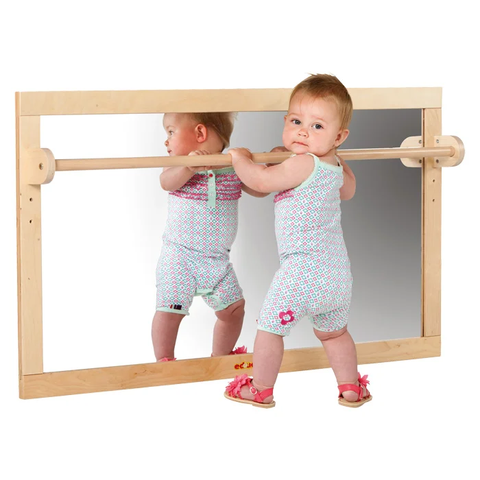 baby, Spiegel, Kleidung, Hose/Body, Holzrahmen