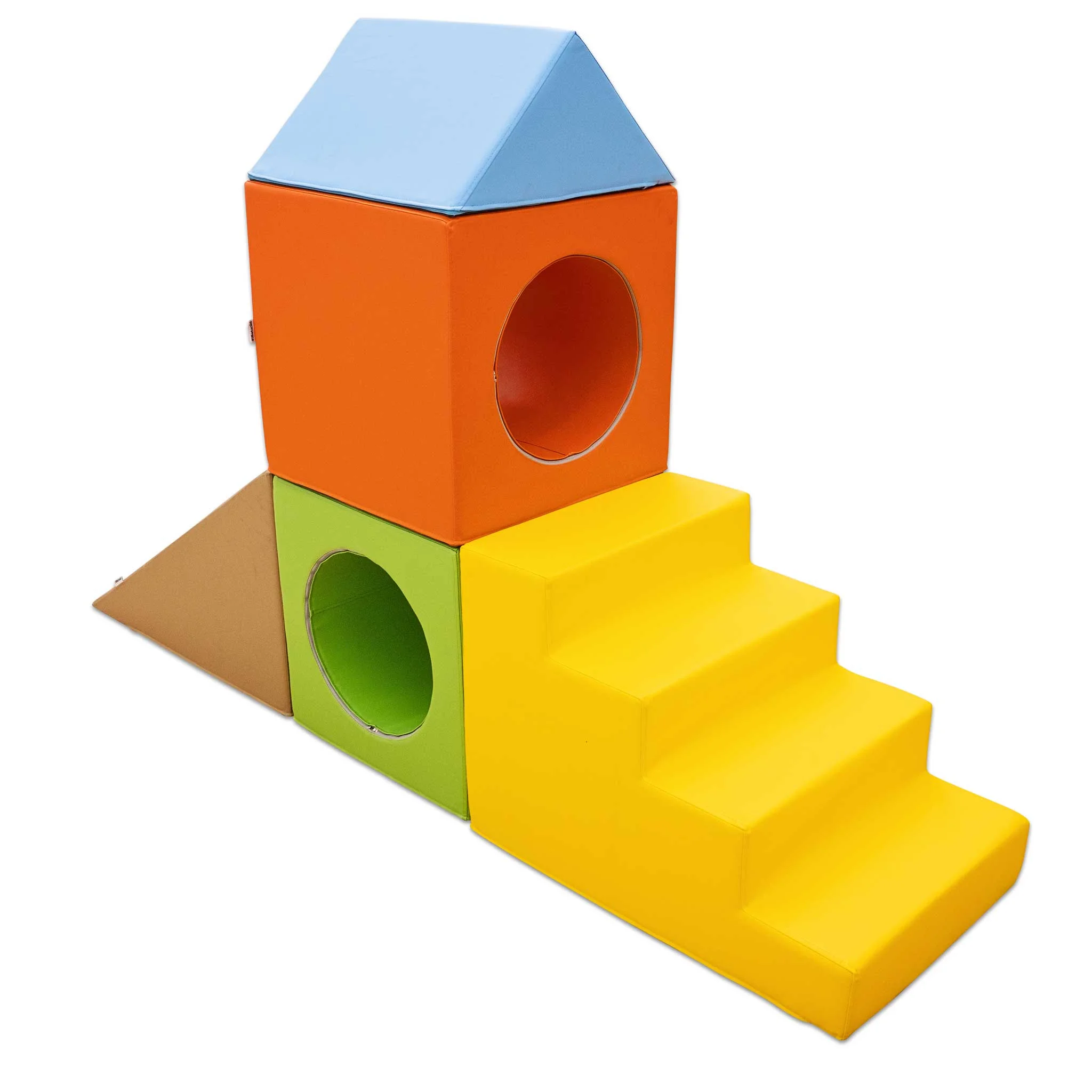 Puzzlespiel, Kletterstufen, Rutsche, Bausteine, Hole-in-Block