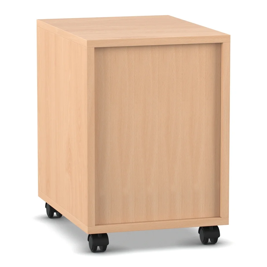 Küchenschrank, Rollcontainer, Holzoptik, Mit Rollen, Schubkastenfrei