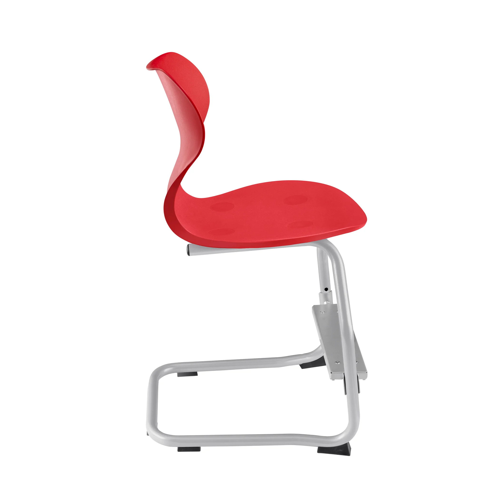stuhl, ergonomisch, rot, montage, metallrahmen