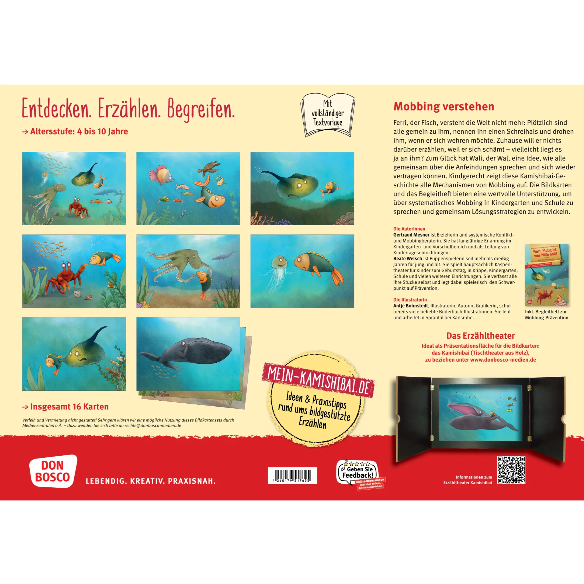 Kinderbuch, Unterwasserwelt, Kartenreihe, Fisch, Hai