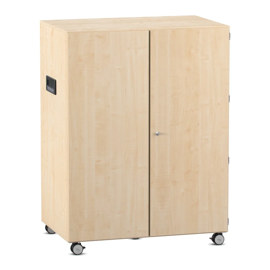 Schrank, Wagen, Holz, Schrank mit Rollen, Zweiflügeltürenschrank