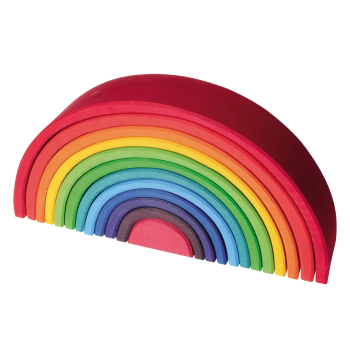 Holzspielzeug, Regenbogen, Stapelbausteine, Bunt, Pyramide