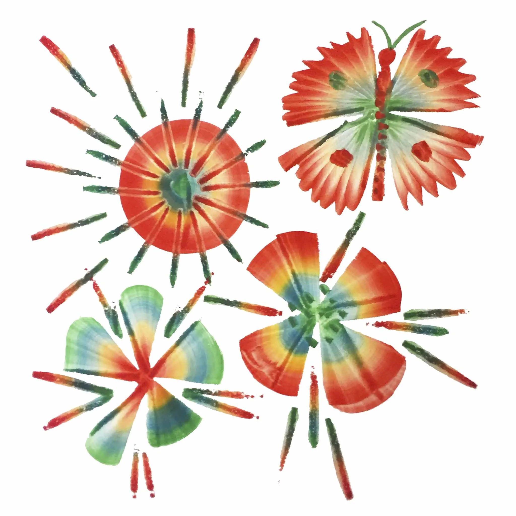 hobby decor, papierkunst, bunte blumen, explosion muster, abstrakter strauß