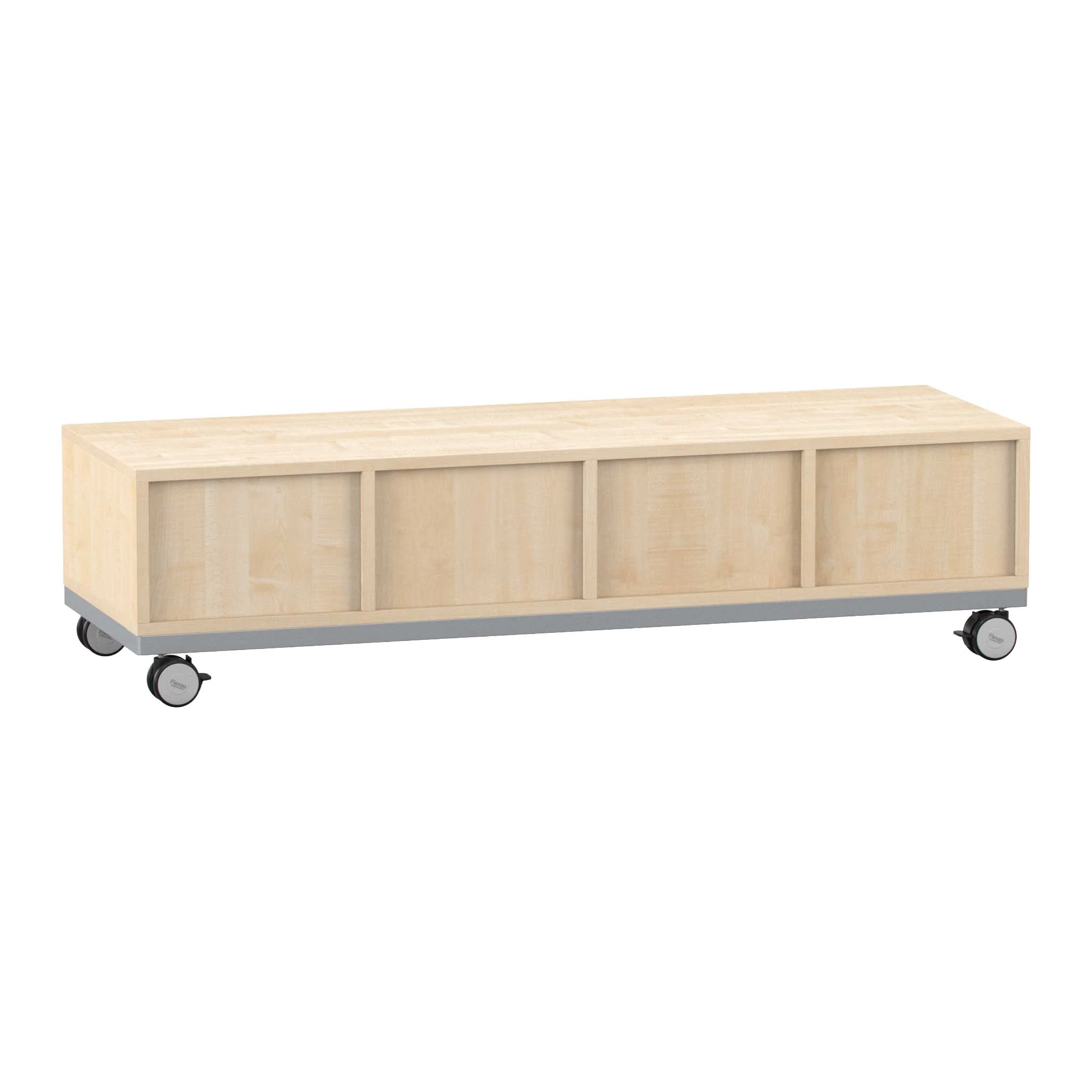 Lowboard, Sockel, Holz, Schubladen, Rollen
