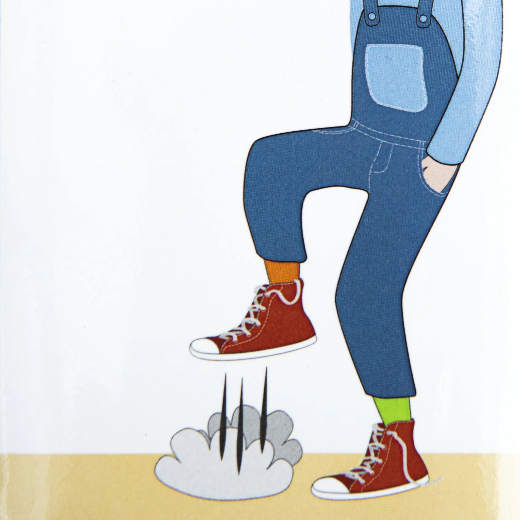 jeans, overall, red sneakers, high-top sneakers, motion burst