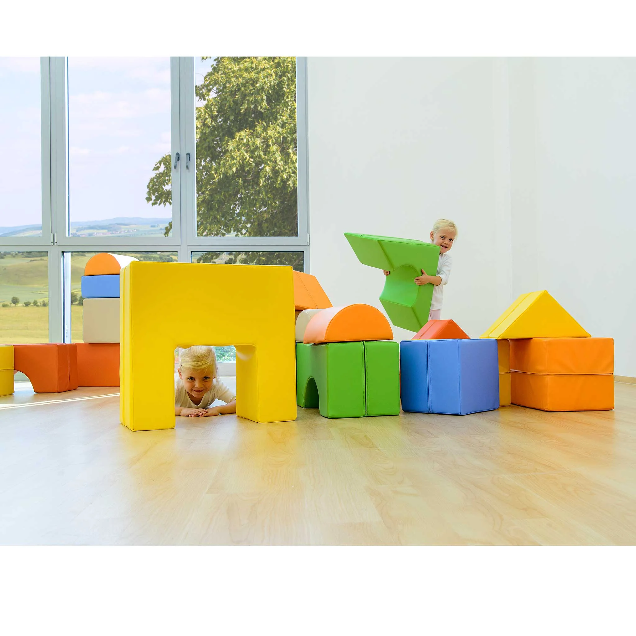 Klemmbausteine, Schaumstoffblokjes, Kinderbauklötze, Bauklötze bunt, Spielzeug-Softbausteine