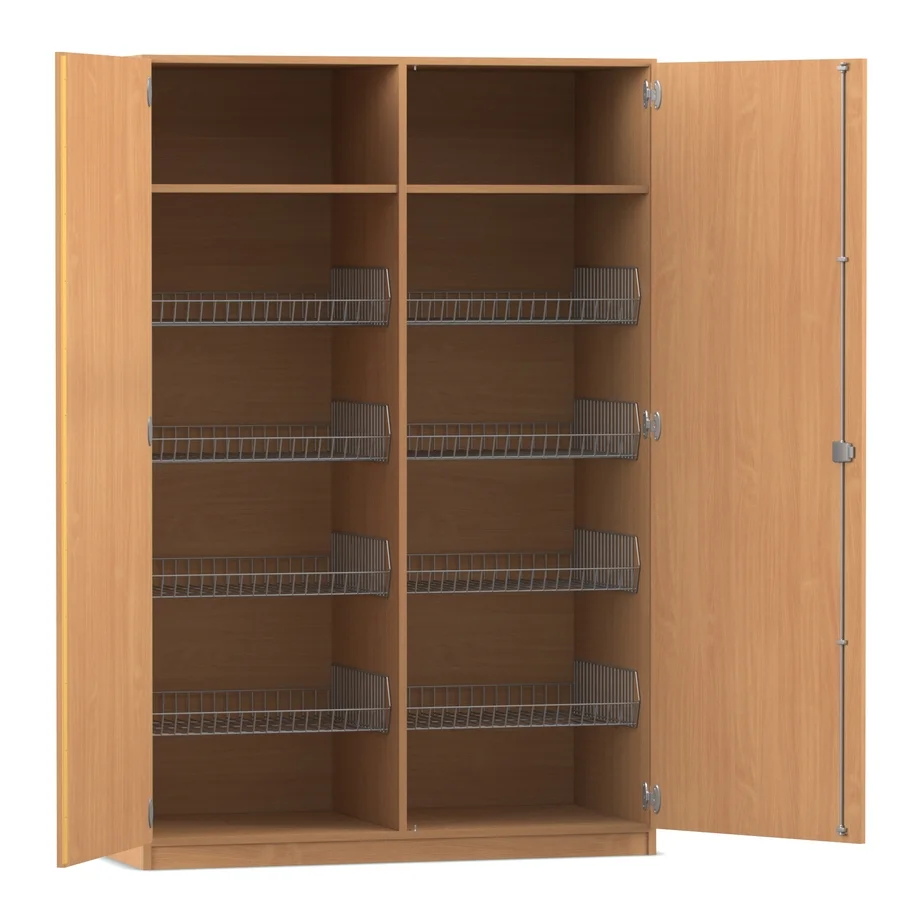 Weißerweise, Küchenschrank, Schrank, Schranktüren, Metallrohrböden