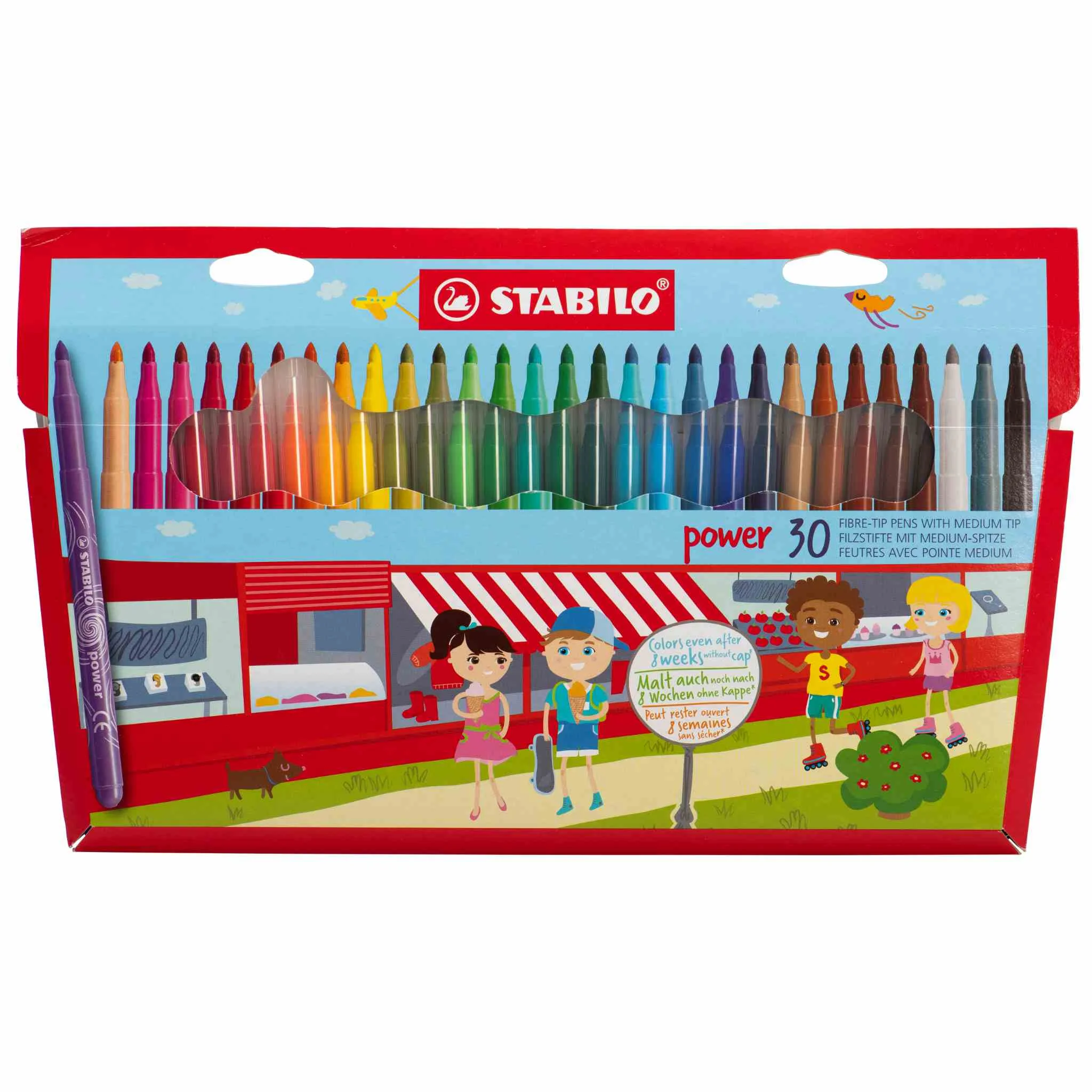 Buntstifte, Filzstifte, Kunstset, 30 Farben, Kinderzeichenbedarf