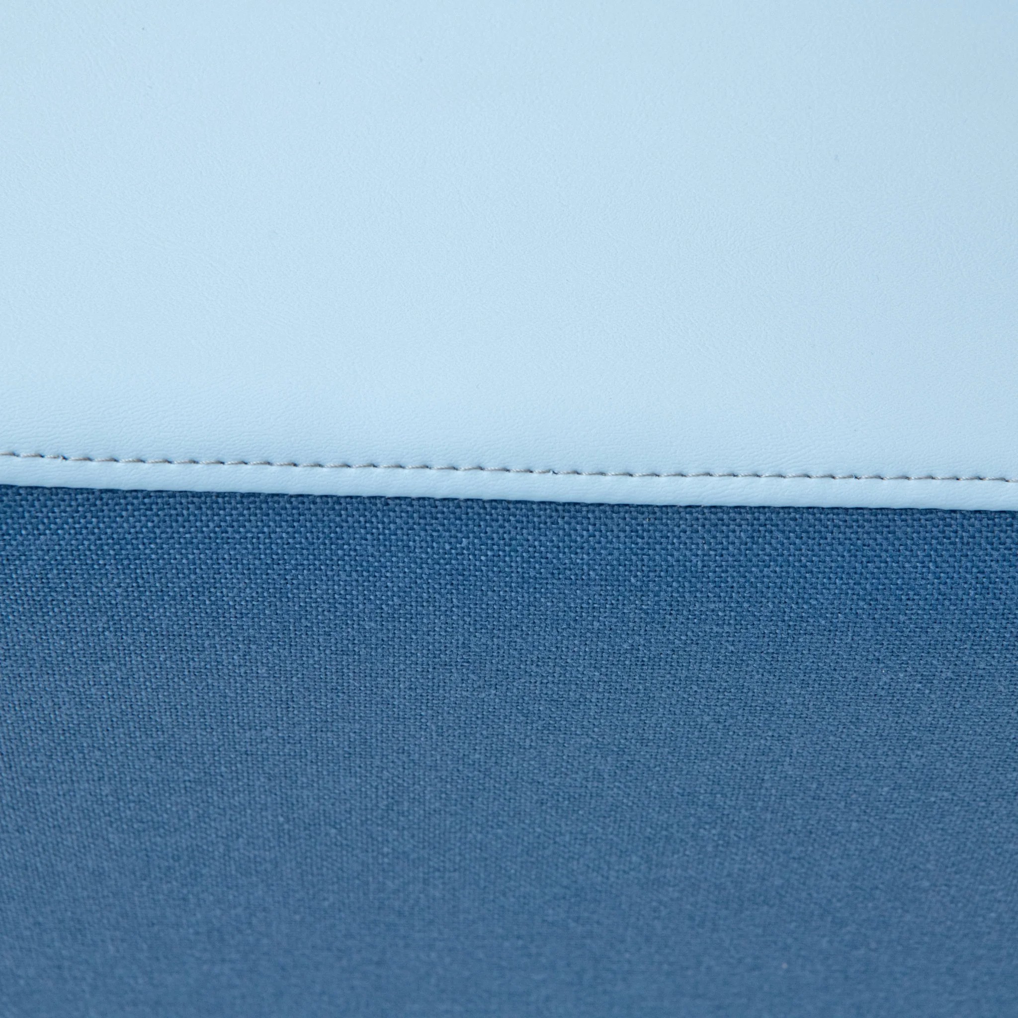 Canvas, Blau, Zweifarbig, Naht, Materialkontrast