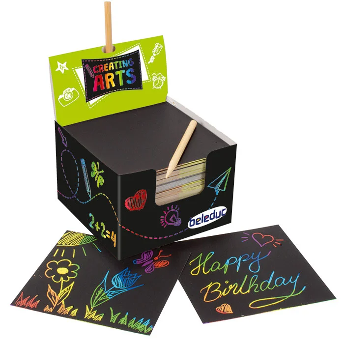 Kreidebox, Kreide, Schulzubehör, Kunstset, Tafelbildkarten
