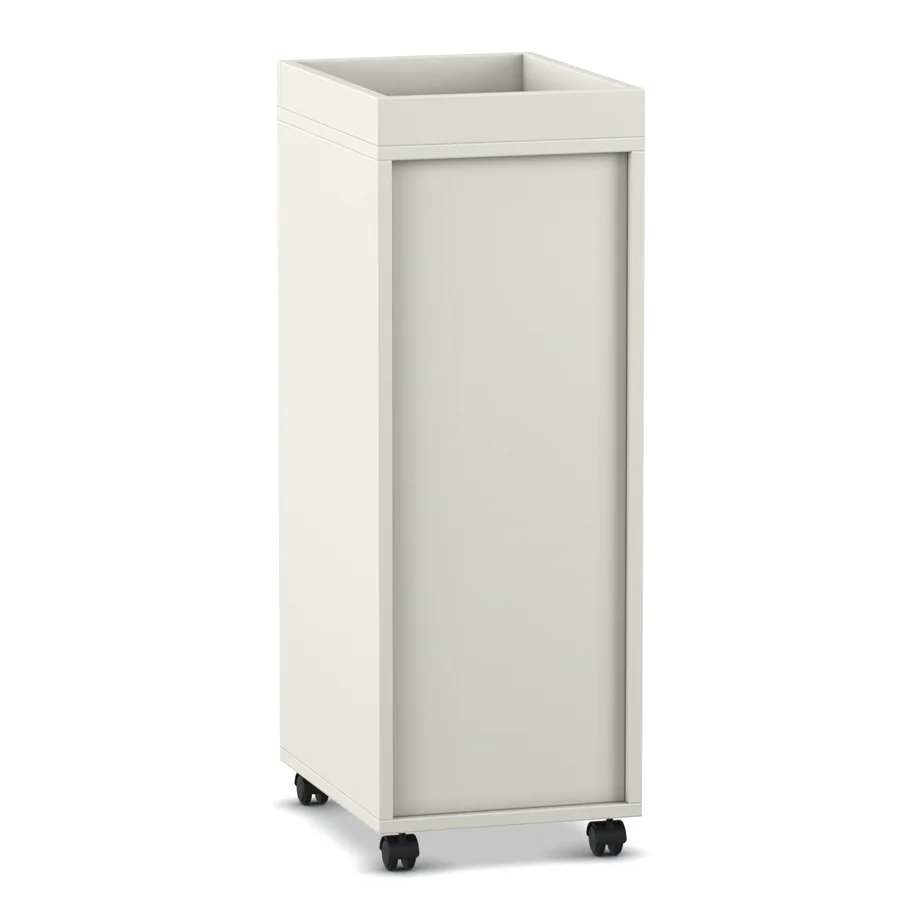 Küchenabfalleinheit, Mülleimer, Rollbares], Praktischer Abfallsammler, Beige/Creme, Wagen mit Rollen, Schrank auf Rollen