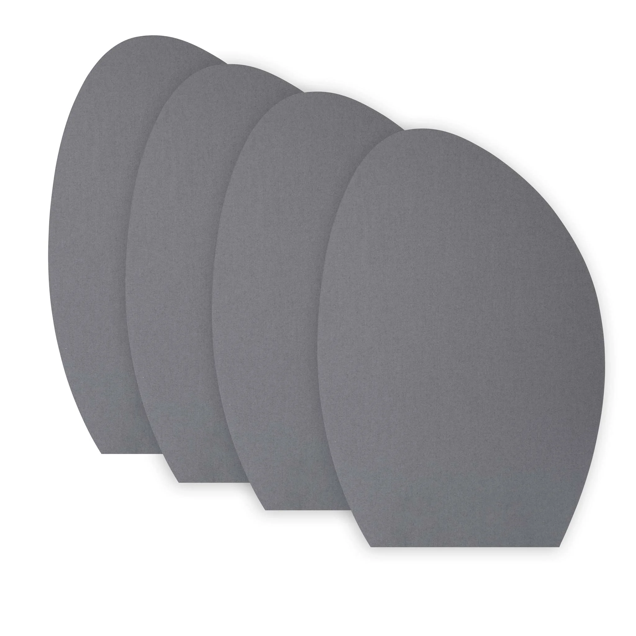 furniture pad, coaster, round pad, grau, satz aus vier