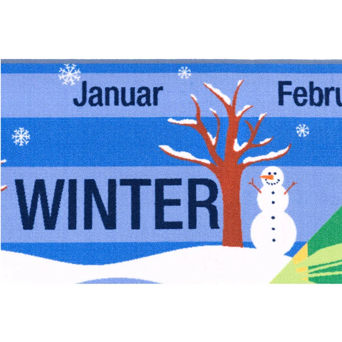 winter, calendar, Januar, Schneemann, Baum