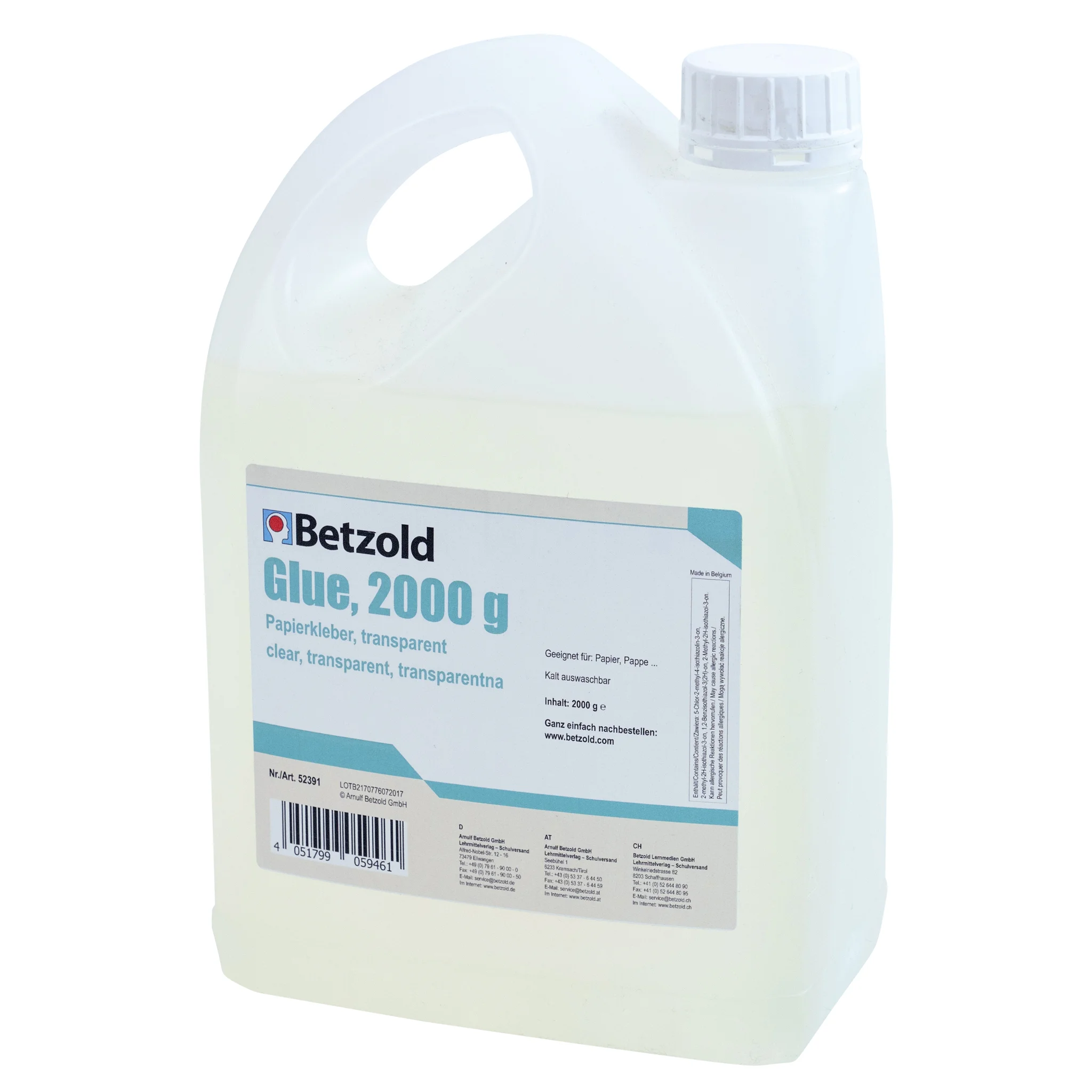 Klebstoff, PVA, transparent, 2000 g, Betzold