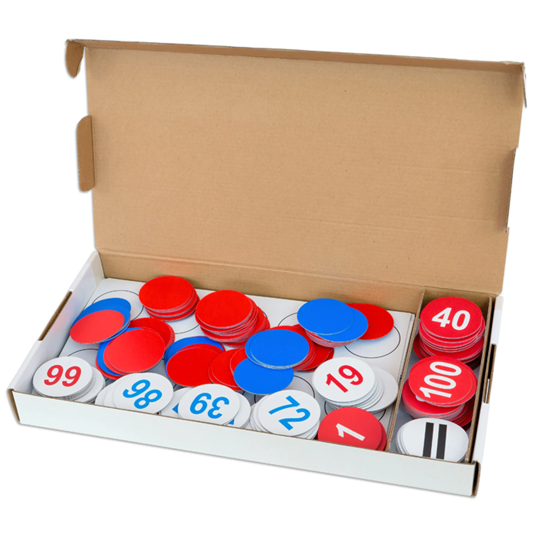 Spielziffern, Abzählmarken, Rundmarken, zahlen sortierung, Kartenzahlenset