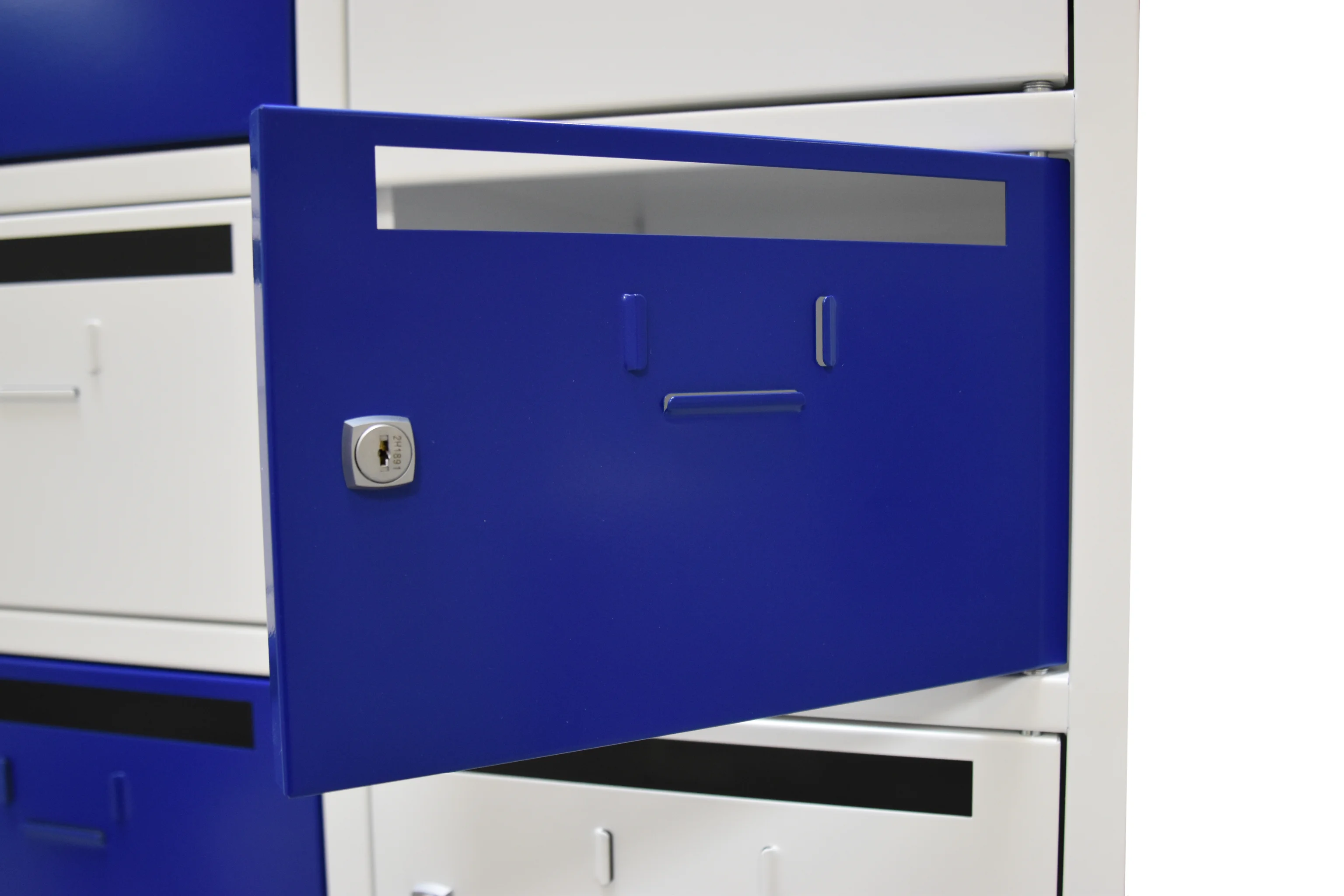 blau, Schrank, Schließfach, Sicherung, Schublade