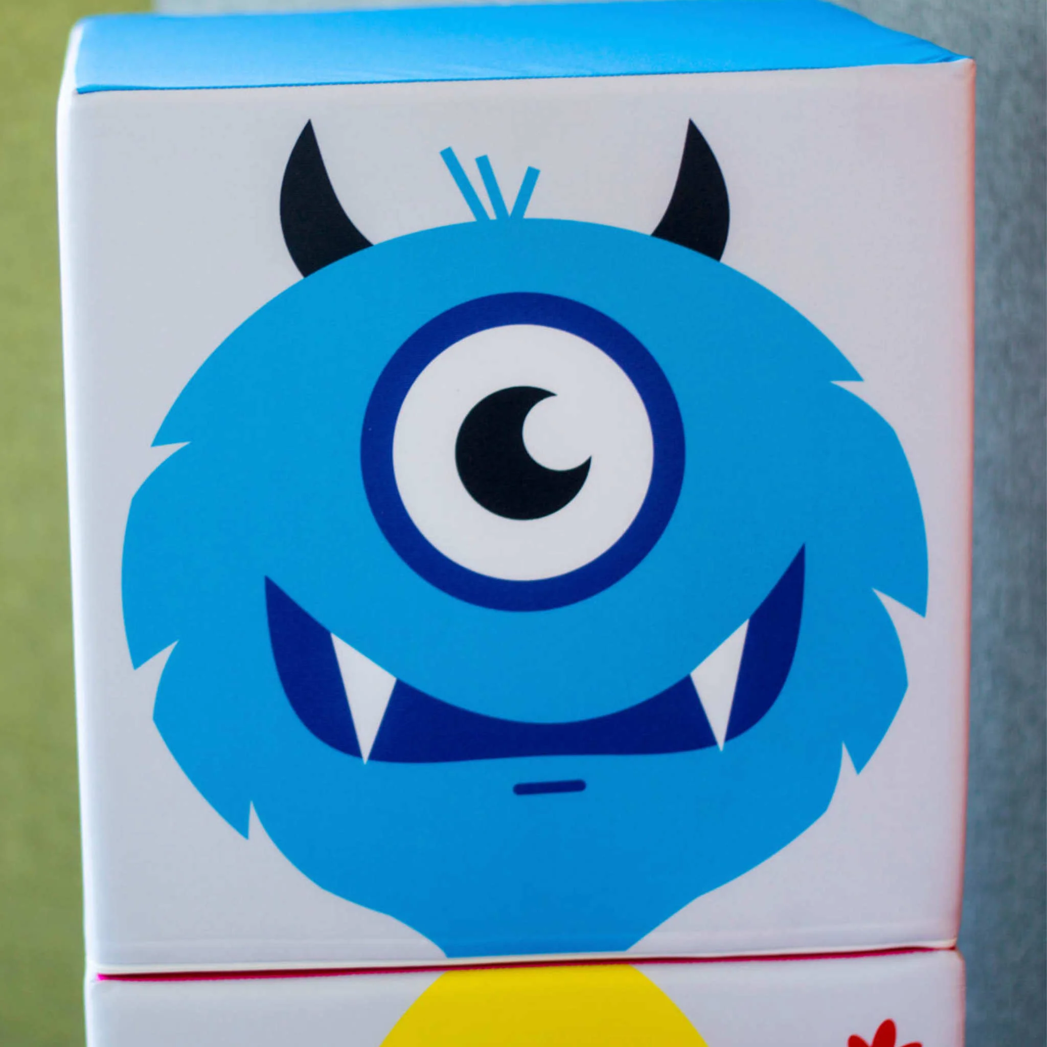 Monster, Blau, ein Auge, Gesicht, Cartoon