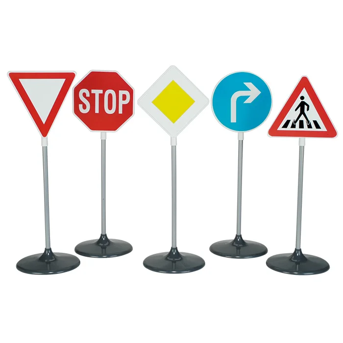Verkehrsschilder, Stop-Schild, Vorfahrtsschilder, Mischung Verkehrszeichen, Hinweisschild