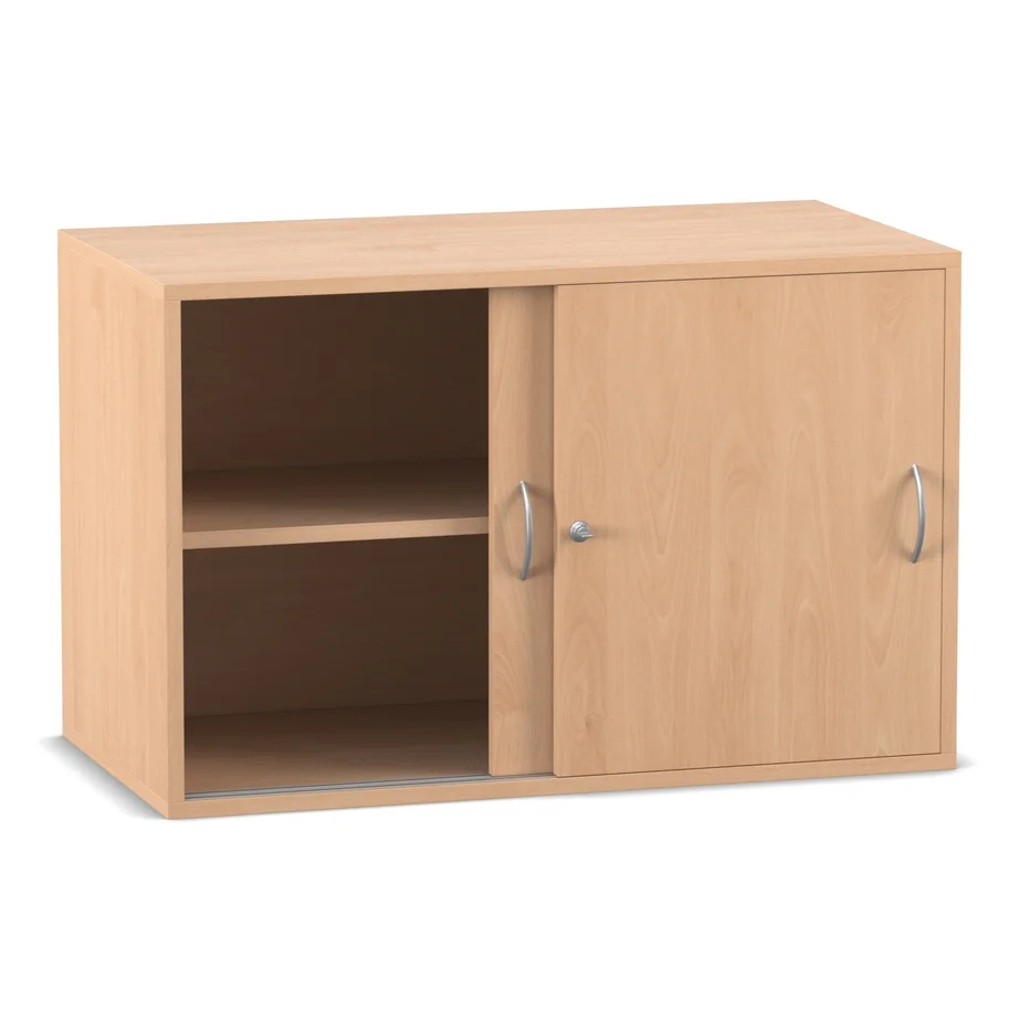 Aufsatz-Schiebetürenschrank, 60,6 x 94,4 cm, mit 1 Boden, Buche hell