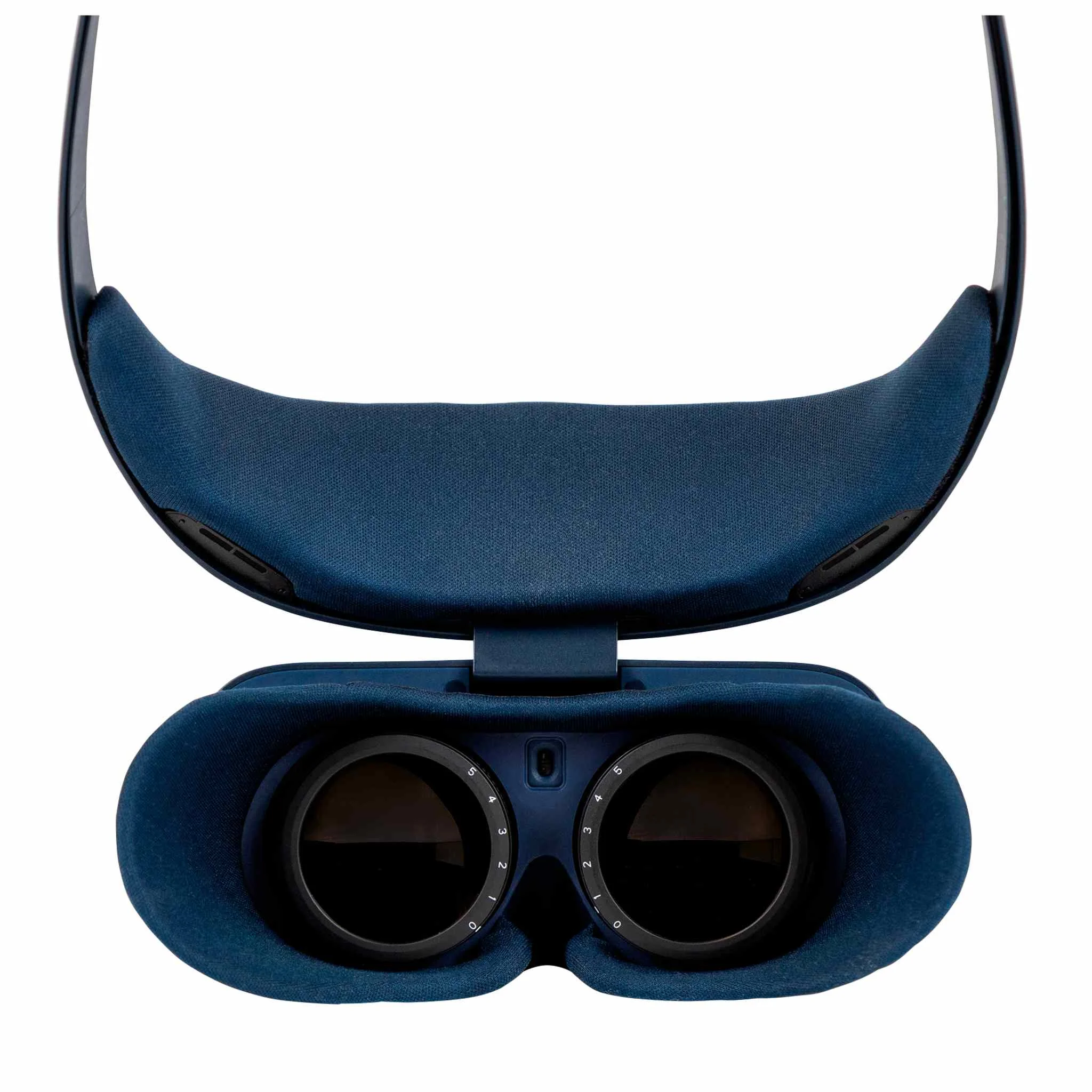 VR-Headset, Brille, Blaues Gewebe, Kopfbedeckter Sitz, Linsen
