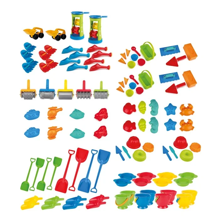 Sandspielzeug, Spielset, Wasserspielzeug, Kübel- und Schaufelset, Bauset