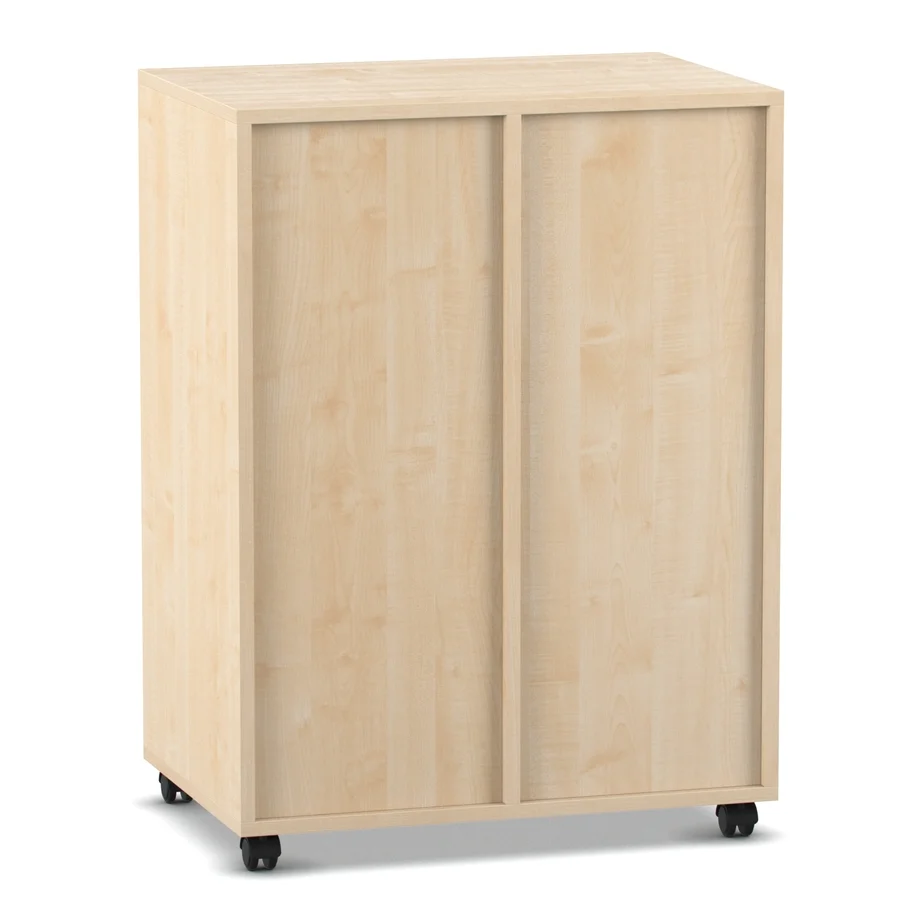 Kleiderschrank, Schrank, Holz, Schrank auf Rollen, Schiebetüren