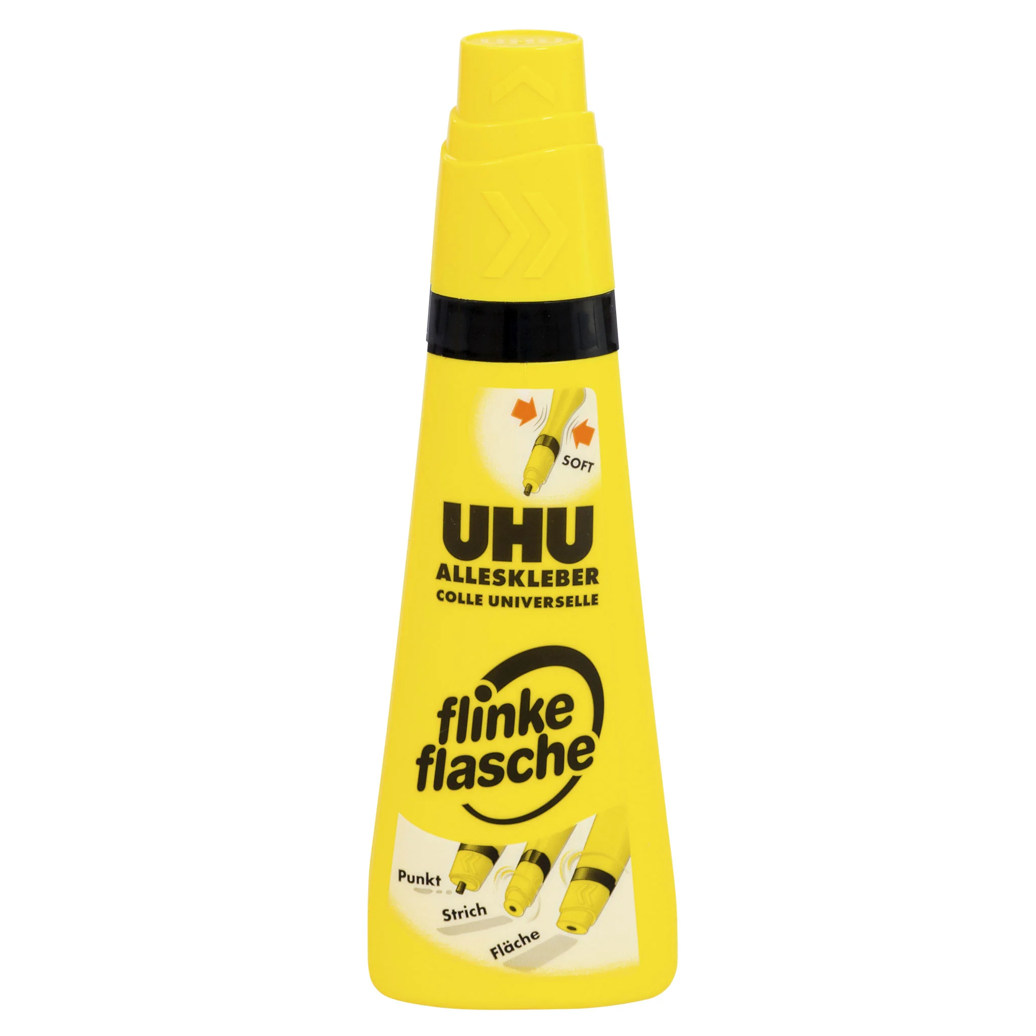 UHU, Kleber, Alleskleber, Flasche, Gelb