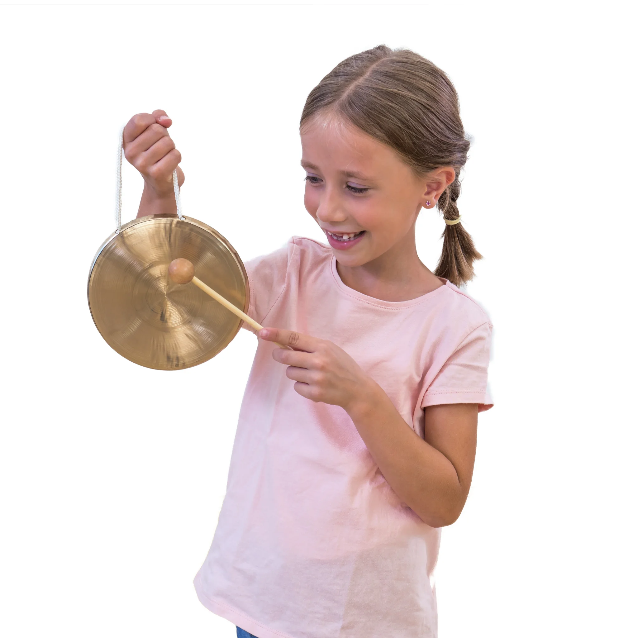 Percussion Bell, Brass Cymbal, Toy Music Instrument, Small Gong, Wooden Mallet