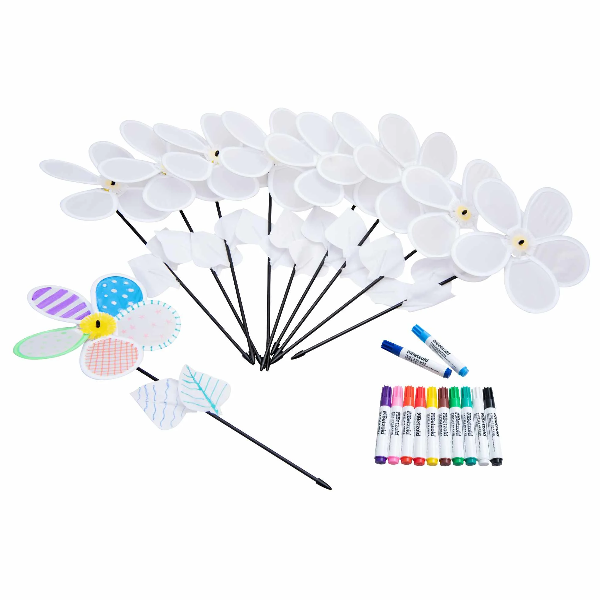 Blumen-Drahthalter, Orchideen-Phiole, Pflanzenspange, Stoff-Colorset, Dekorations-Set