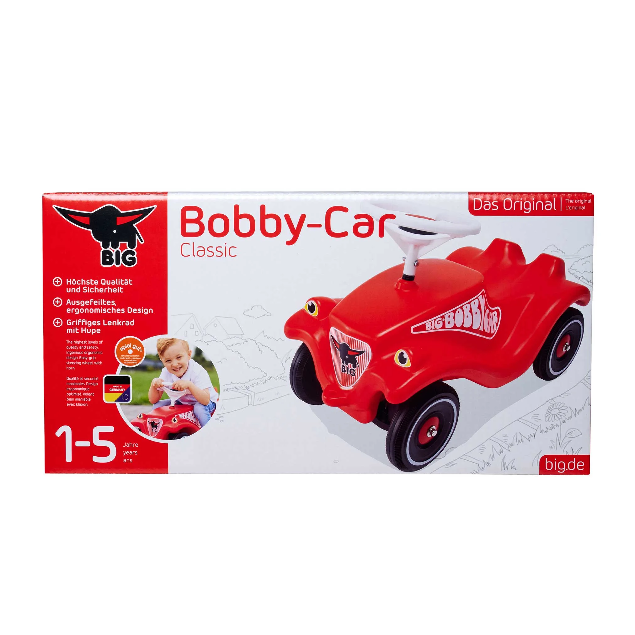 Rutschauto, Bobby-Car, Classic, Rot, Vier-Rad