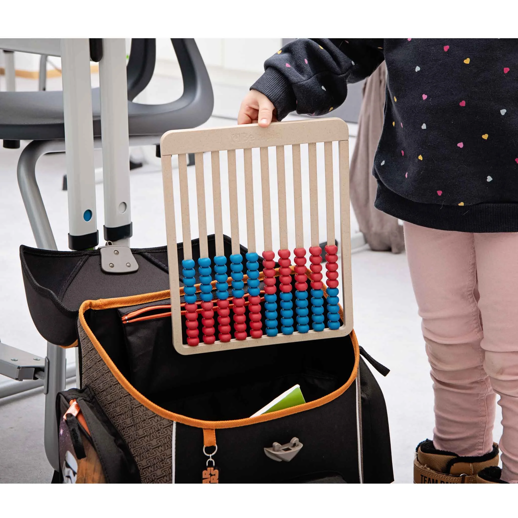 Abakus, Rechenraster, Holzrahmen, Kinder Spielzeug, bunte Perlen