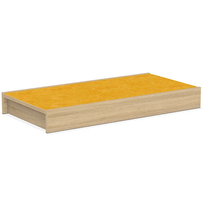 Holzschublade, Schubladenbox, Multiplex, orange Oberseite, Aufbewahrungsschale