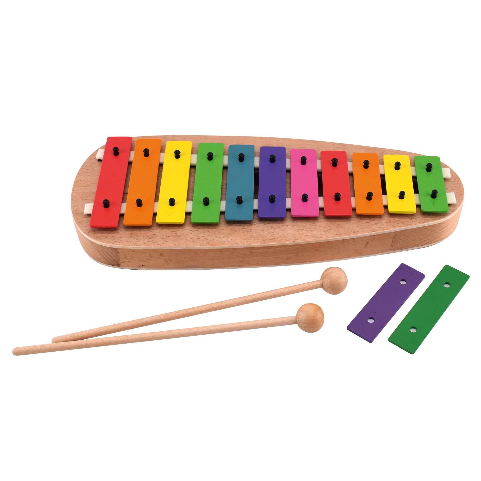 Kinder Xylophon, Holzspielzeug, Farbiges Xylophon, Mallets, Töneinstrument