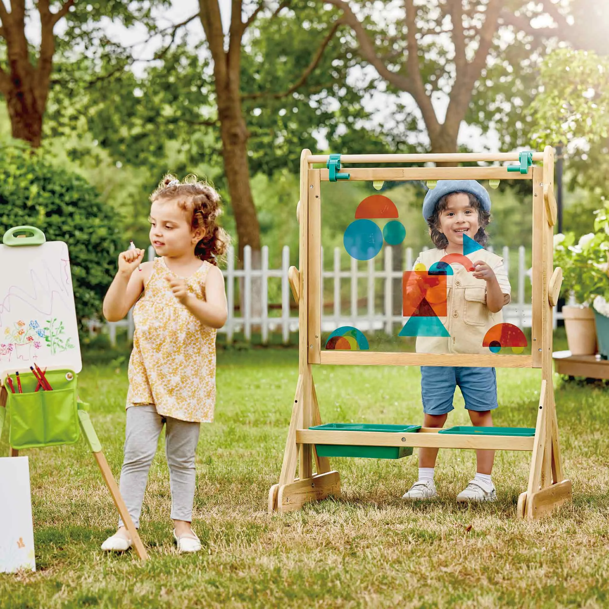 Kinder-Spielzeug, Kreisformen, Transparente Tafelscheibe, Holzrahmen, Praxisspiel