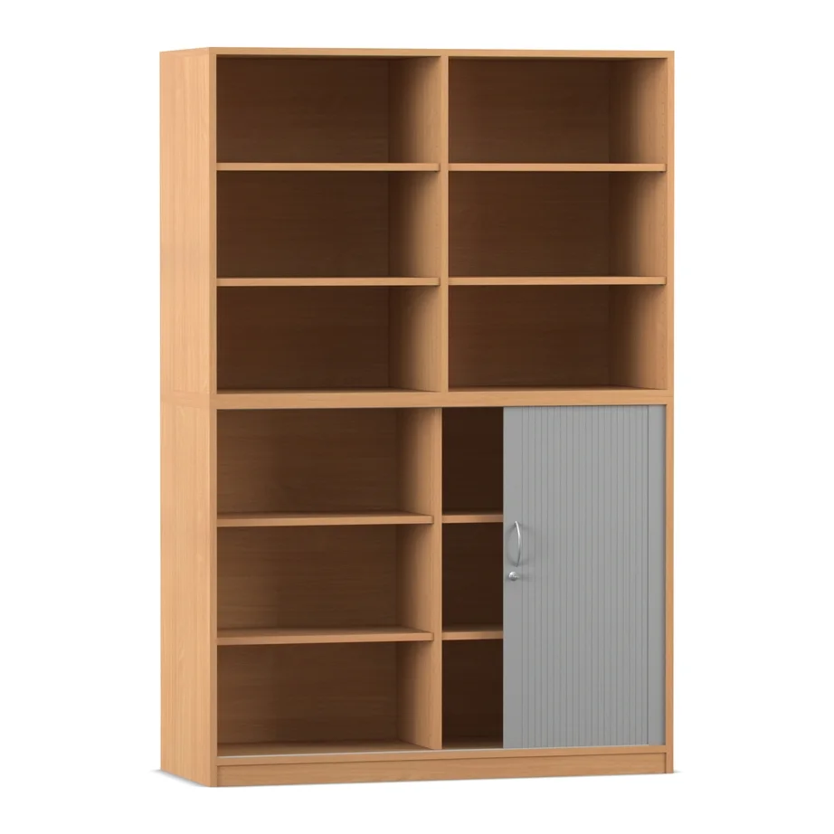 Regal, Bücherregal, Holzregal, Schrankfach, Schrank mit Türen