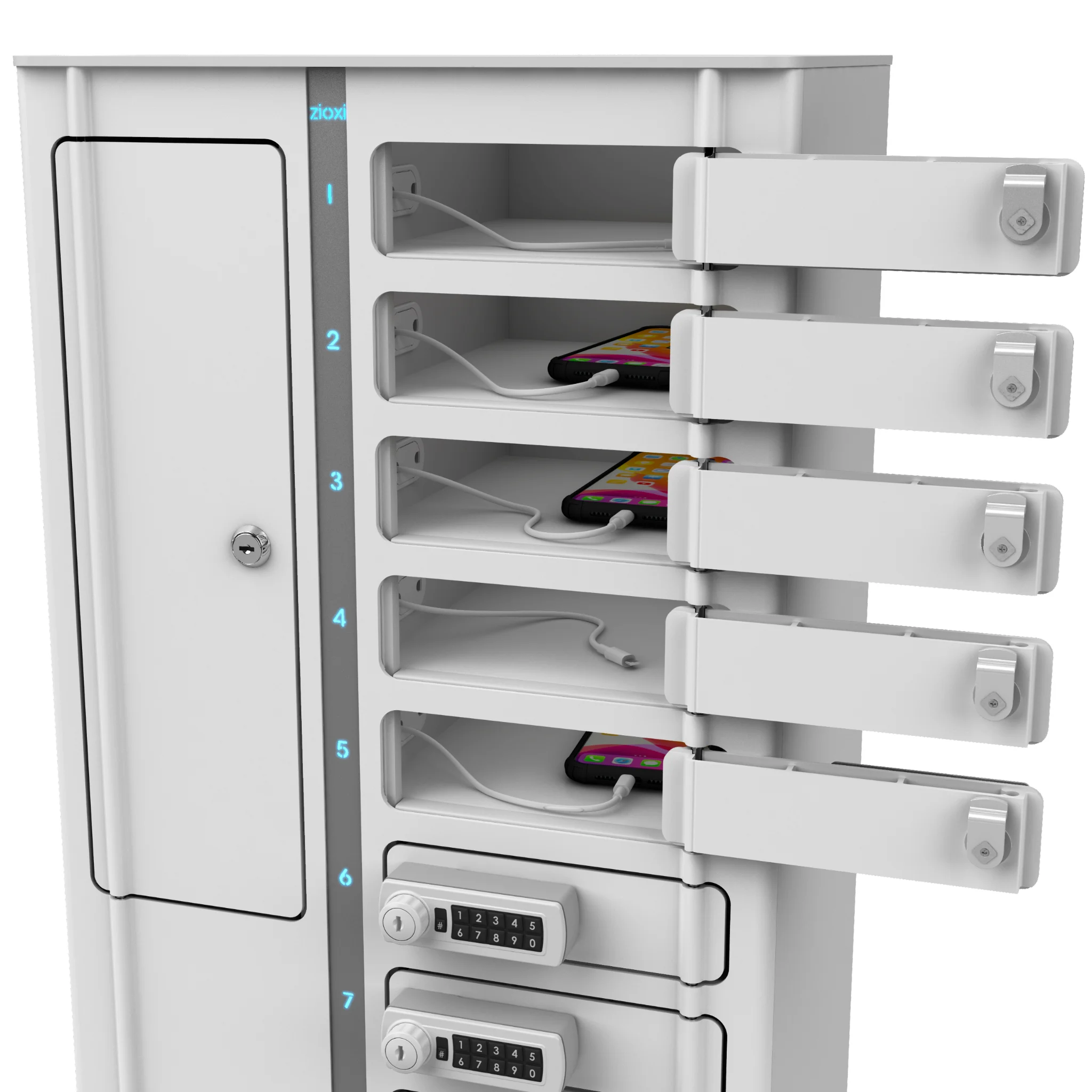 Sicherheitsfach, Wertfach, Smartphone-Ladefach, 4-stufiger Fächer, Elektronischer Safe