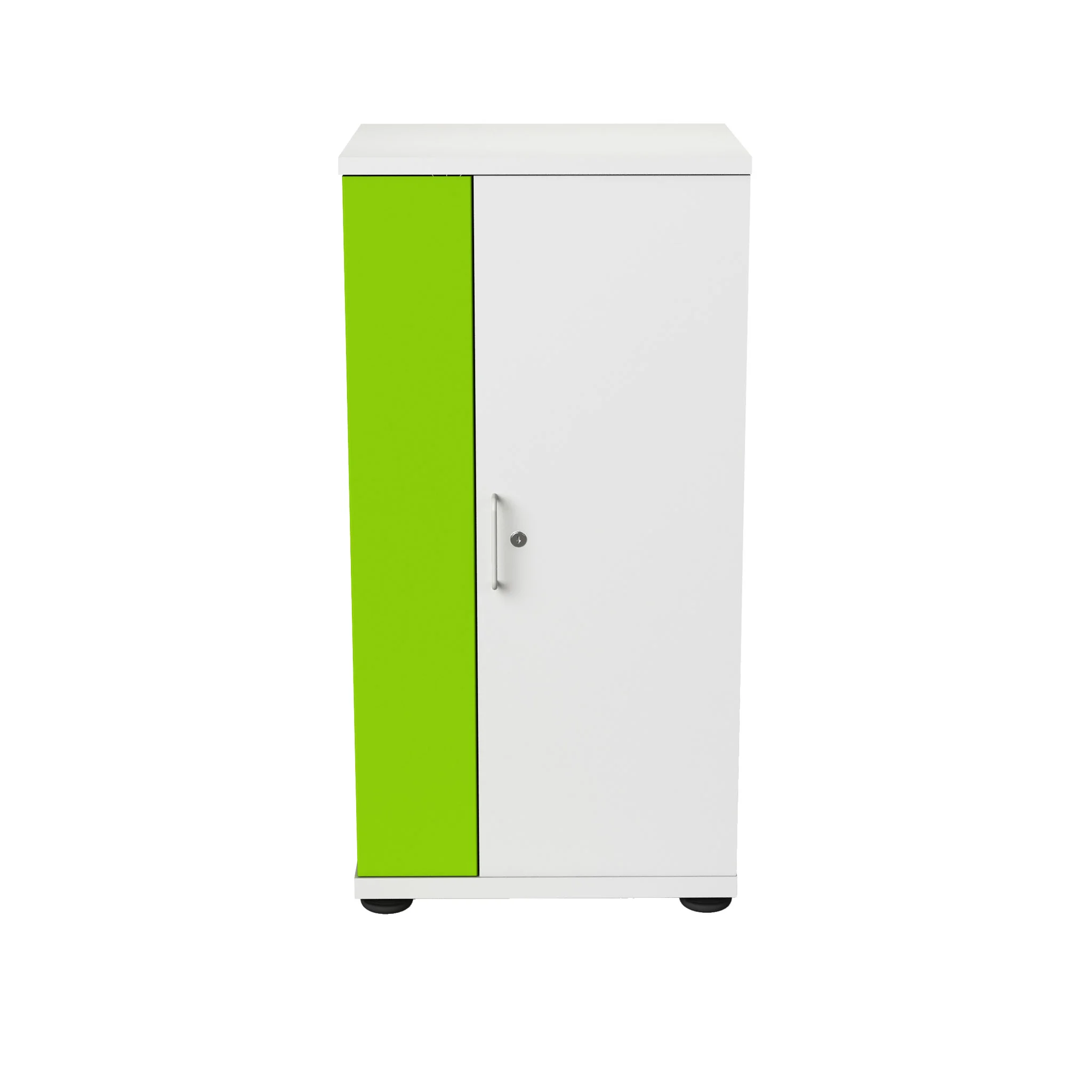 Schrank, Minimalista, Grün, Schwarz, Metallgriffe