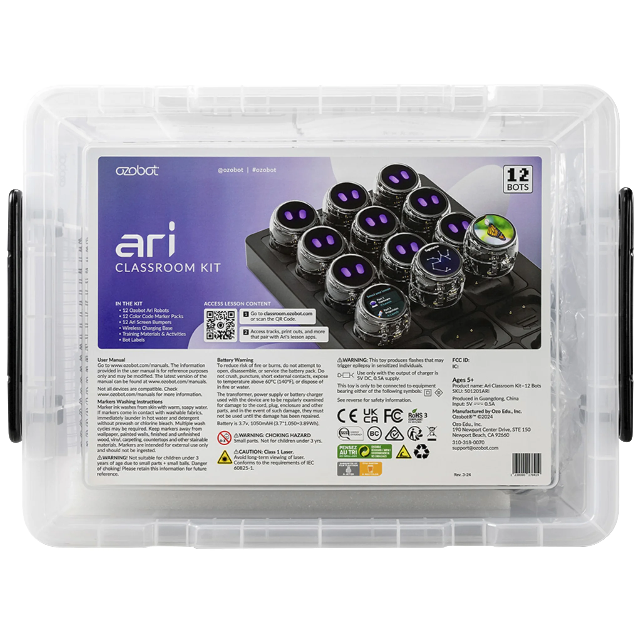Klassenraum-Set, Ari, Roboter-Set, Schaltungsteile, Aufbewahrungsbehälter