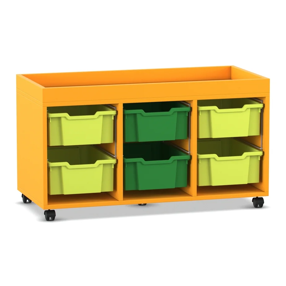 storage, Schrank, mobil, orange, Behälter