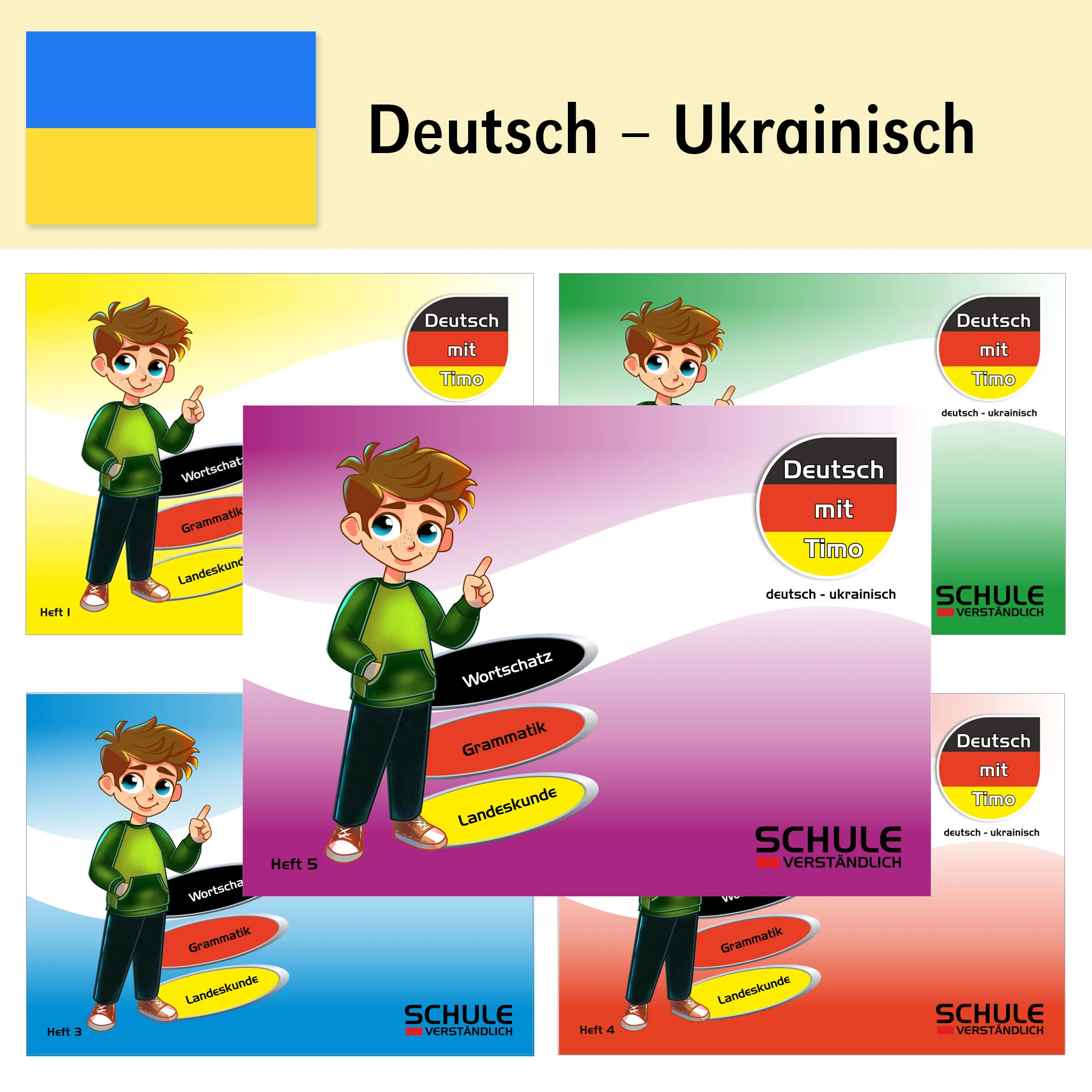 Deutsch- Ukrainisch, Wortschatz, Grammatik, Landeskunde, Schule Verständlich