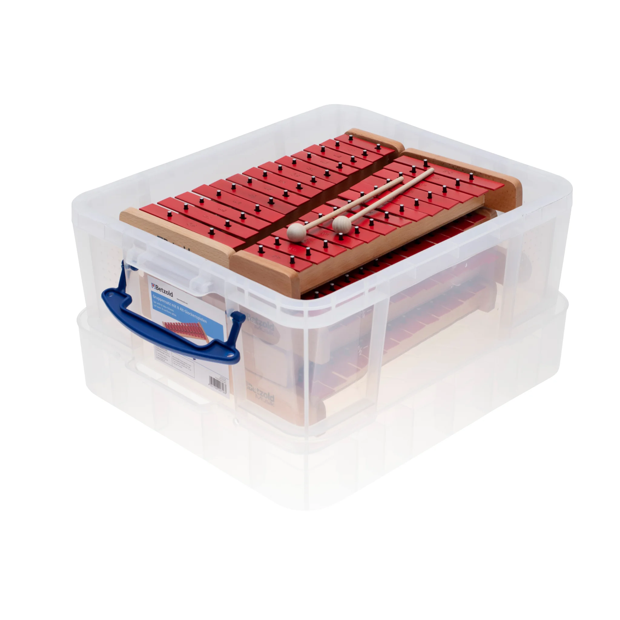 xylophon, Musikinstrument, Holzklaviatur, rote Tasten, Aufbewahrungsbox