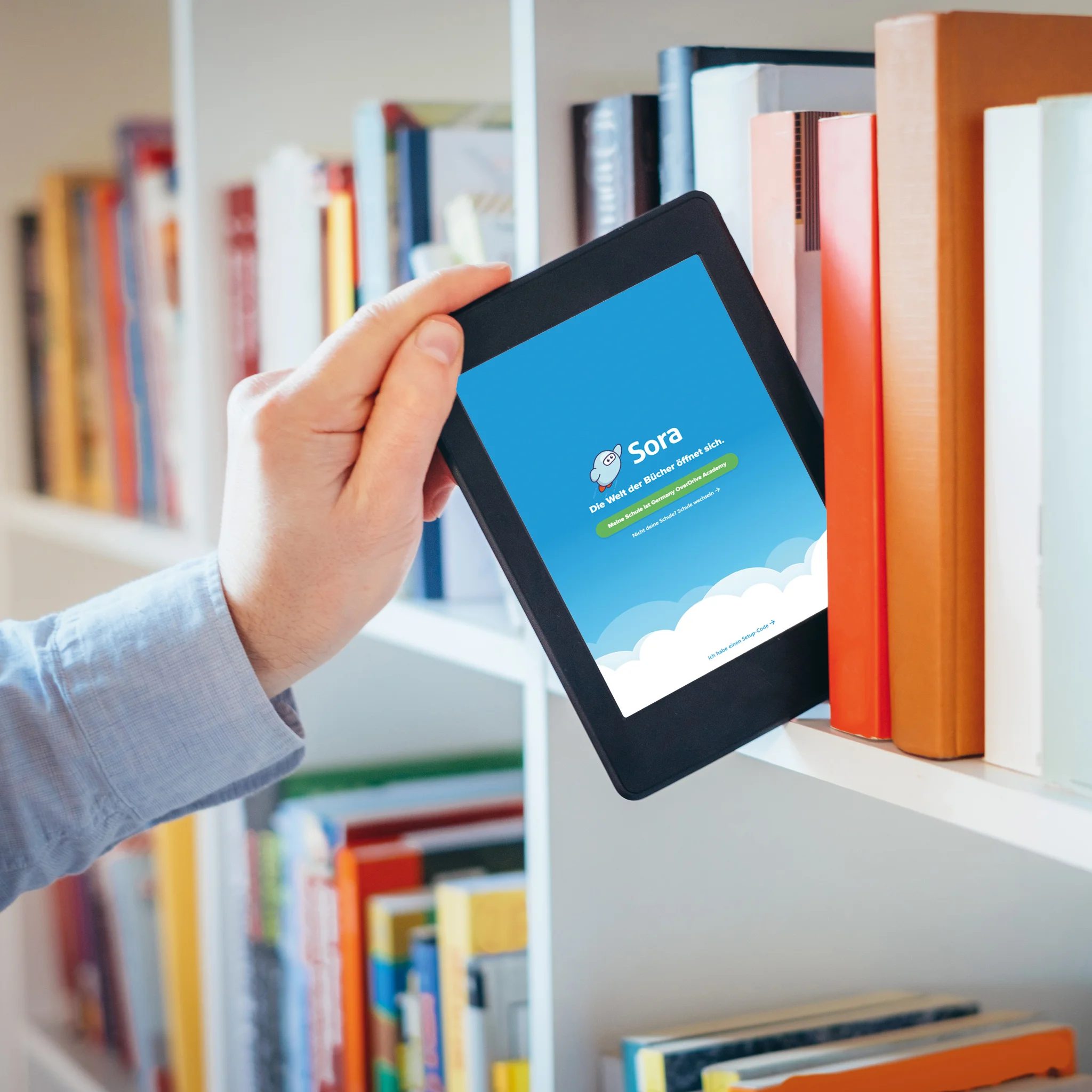 ebook, tablet, digitaler reader, sora, cloud-bibliothek