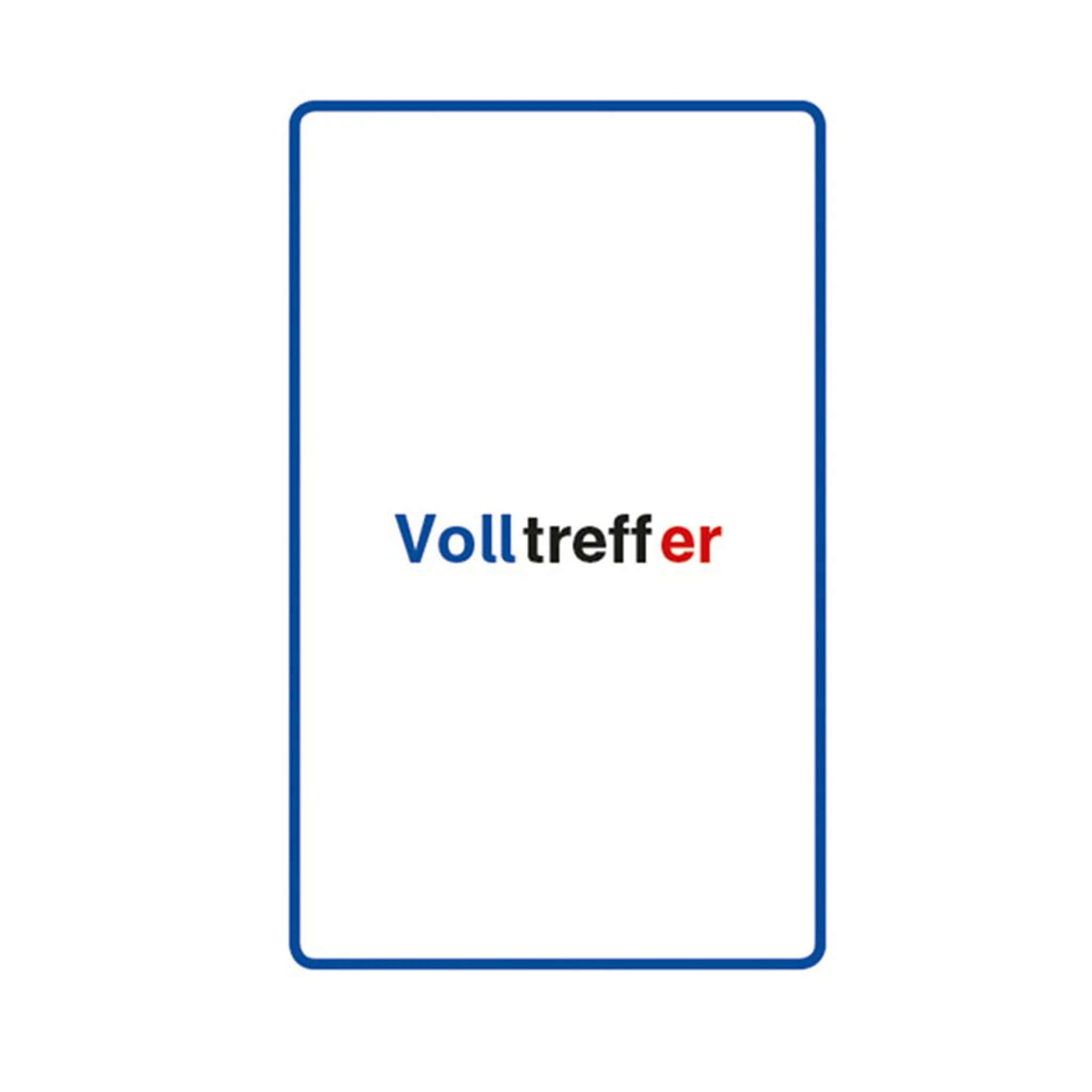 Karte, Kartenrücken, Volltreffer Logo, Spielkarte, Blauer Rand