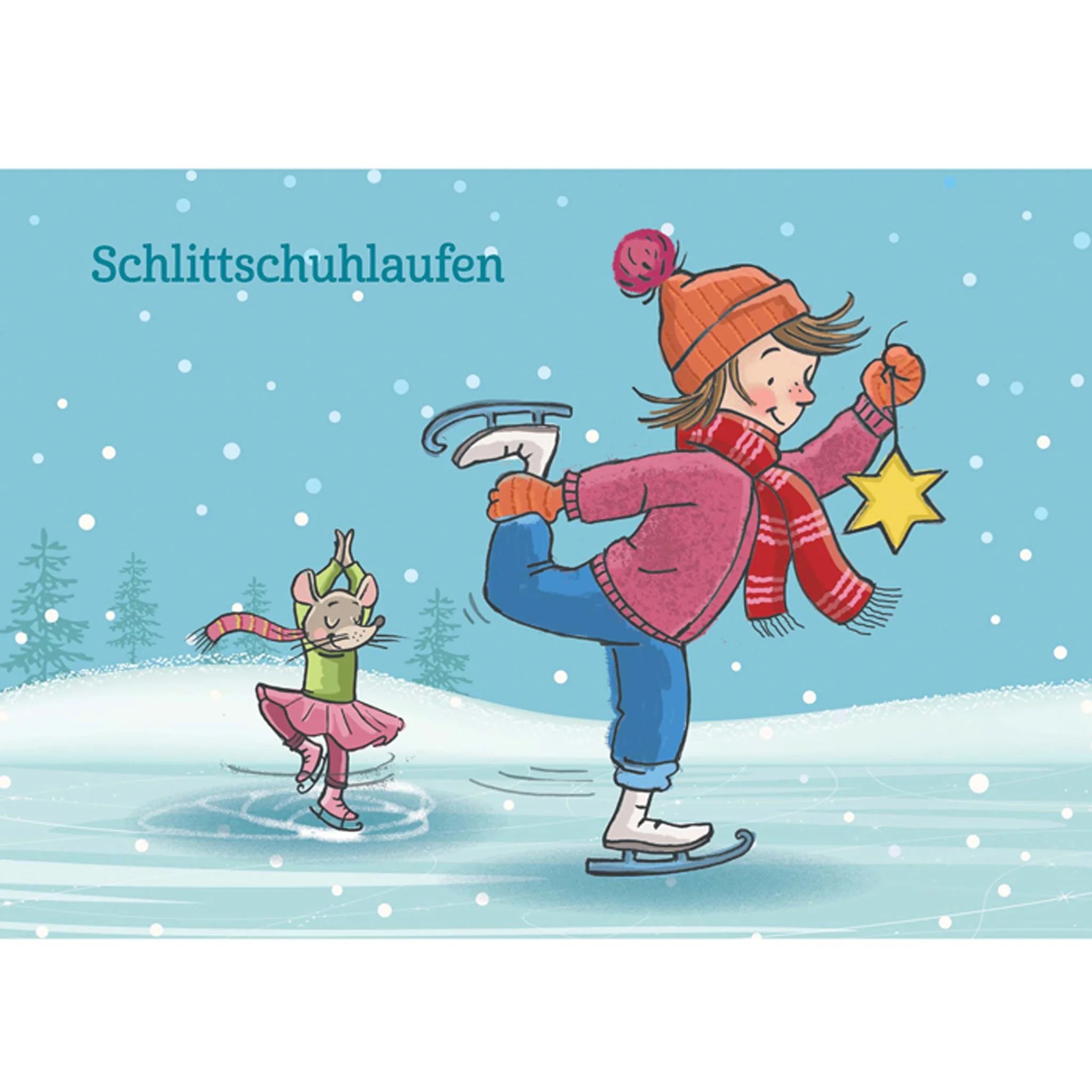 Schlittschuh, Eissport, Eiskunstlauf, Winteroutfit, Halbmondstern