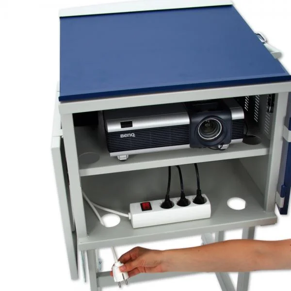 projektor, Beamer, Kabel, Werkbank, Schrank