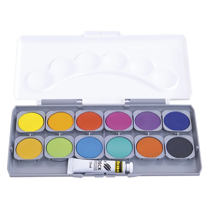 Aquarellfarben, Kunstset, Farbkreide, Wassertätigkeit, Malpalette